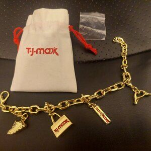 TJ Maxx TJMaxx Charm Bracelet with 4 Charms Gold-Tone…Limited Ed…NWOT !!!